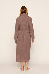 Eberjey Recycled Boucle Waffle Robe - Deep Taupe