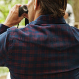 Criquet Corduroy Pearl Snap - Navy Check