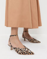 Loeffler Randall Rio Smocked Kitten Heel - Leopard