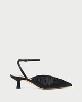 Loeffler Randall Rio Smocked Kitten Heel - Black