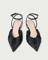 Loeffler Randall Rio Smocked Kitten Heel - Black