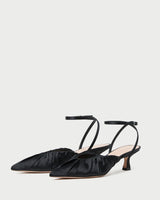 Loeffler Randall Rio Smocked Kitten Heel - Black