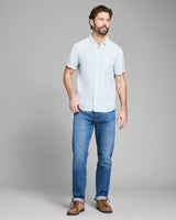 Short Sleeve Linen Tuscumbia Shirt Button Down - Oak Hall