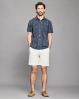 Short Sleeve Geo Stitch Embroidered Treme Shirt - Oak Hall
