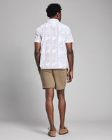 Short Sleeve Textural Tropical Roses Treme Shirt - Oak Hall