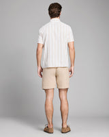 Short Sleeve Textured Dobby Stripe Contrast Treme