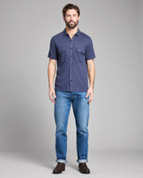 Short-Sleeve Hemp Cotton Knit Shirt - Oak Hall