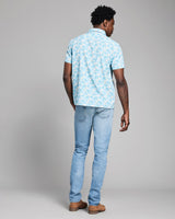 Short Sleeve Textured Painted Floral Treme Shirt