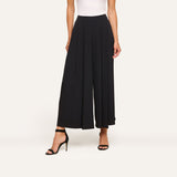 L'Agence Novalynn Cropped Pleated Pant - Black