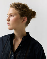 Letitia Blouse - Black Poplin