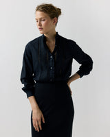 Letitia Blouse - Black Poplin