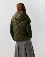 Ann Mashburn Jenny Cashball Hooded Vest - Olive