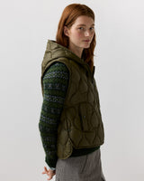 Ann Mashburn Jenny Cashball Hooded Vest - Olive