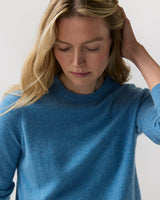 Kit Crewneck Sweater - Heather Cerulean