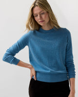 Kit Crewneck Sweater - Heather Cerulean