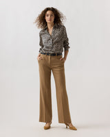 Natalia Blouse - Animal Print Silk Charmeuse