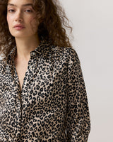 Natalia Blouse - Animal Print Silk Charmeuse