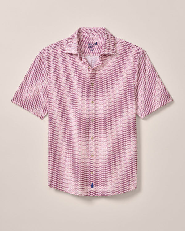 Short Sleeve Hangin' Out Knit Button Down Shirt - Caspian