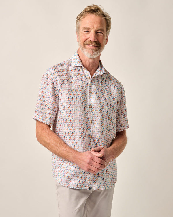 Short Sleeve Hangin' Out Linen Button Down Shirt - 5 O' Clock Somewhere