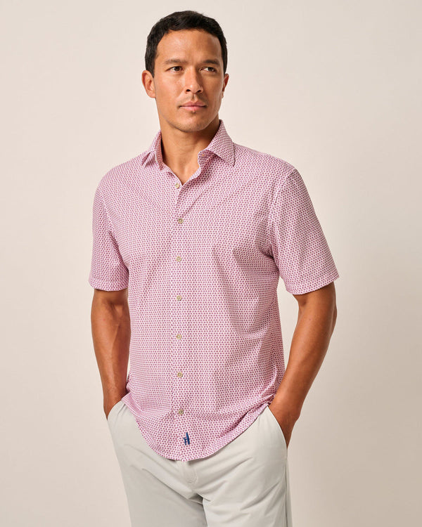 Short Sleeve Hangin' Out Knit Button Down Shirt - Caspian