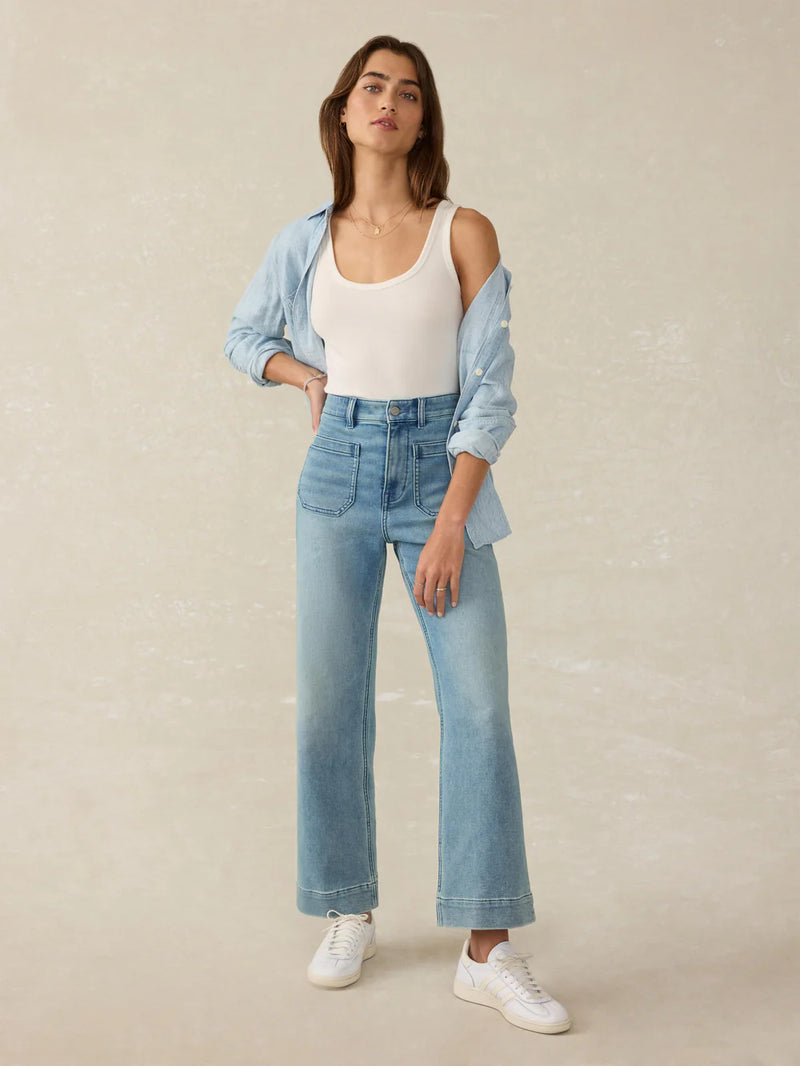 Stretch Terry Patch Pocket Ankle Pant - Oak Hall