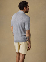 Short Sleeve Linen Sweater Polo - Oak Hall