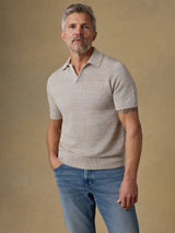 Short Sleeve Linen Sweater Polo - Oak Hall