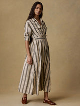 Cotton Linen Julia Wrap Dress - Oak Hall