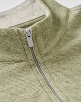 Hanks Lightweight Textured 1/4 Zip Pullover - Pesto