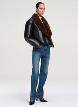 Stella Faux Shearling Jacket - Deepest Brown/Pilot Brown