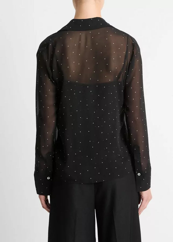2WAY DOT SLEEVE BLOUSE ブラック Ameri（アメリ）の「2WAY DOT SLEEVE BLOUSE（シャツ/ブラウス
