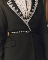 The Great The Beaded Belt - Black with Silver