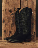 The Great The Basket Weave Cowboy Boot - Black
