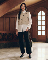 The Embellished Sweater Vest - Fawn