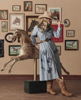 The Cowboy Boot (Suede Floral) - Oak Hall