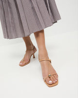 Triana Strappy Mid-Heel Sandal With Ball - Oak Hall