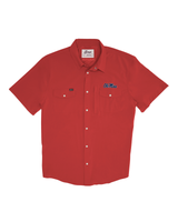Ole Miss Tailgater Short Sleeve Snap Shirt - Red