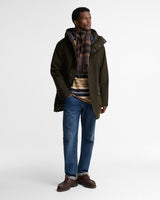 Barbour Mineral Tartan Wool-Cashmere Scarf - Dried Bracken