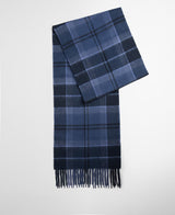 Barbour Mineral Tartan Wool-Cashmere Scarf - Midnight Loch