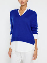V-Neck Layered Pullover