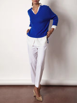 V-Neck Layered Pullover