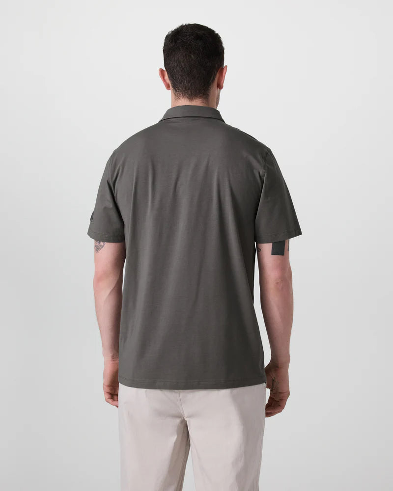 Short Sleeve Feather Polo