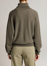 Wool-Cashmere Dolman-Sleeve Turtleneck Sweater - Rosemary