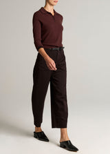 Vince Washed Cotton Mid-Rise Utility Pant - Cinderwood