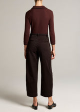 Vince Washed Cotton Mid-Rise Utility Pant - Cinderwood