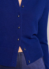 Pearl Drop-Button Wool & Cashmere-Blend Cardigan - Oak Hall