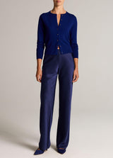 Pearl Drop-Button Wool & Cashmere-Blend Cardigan - Oak Hall