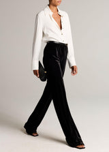 Colette High-Rise Velvet Bias Pant - Oak Hall