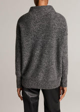Marled Plush Cashmere Funnel-Neck Sweater - Oak Hall