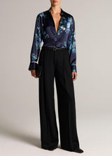 Midnight Garden Silk Relaxed Shirt - Oak Hall